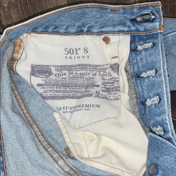 Levi’s Premium 501 Skinny Jeans - Picture 4 of 8